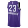 Utah Jazz Lauri Markkanen Nike 2023-24 City Edition Violetti Pelipaidat Swingman - Miesten